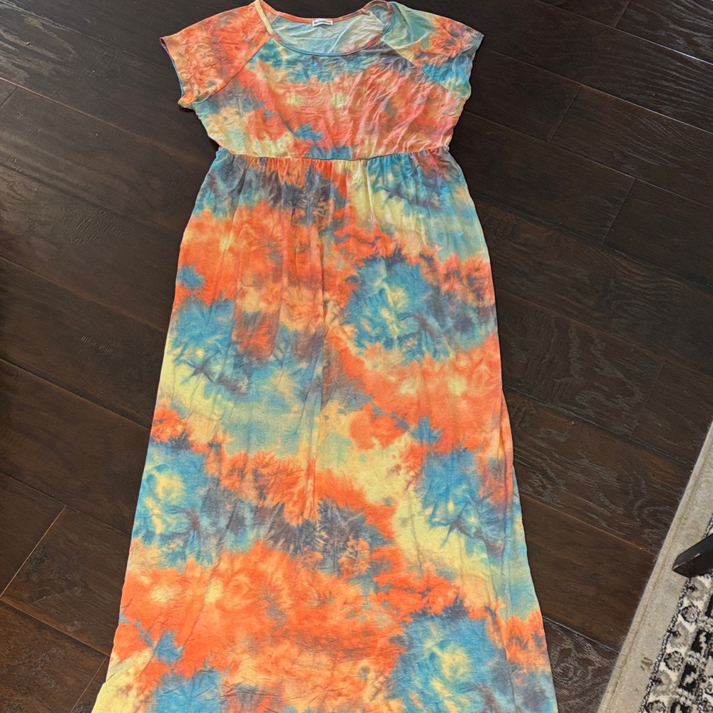 Egy Tie Die Maxi Dress